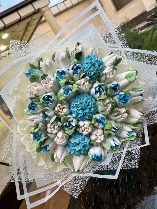 Зефирные цветы из натуральных ингридиентов