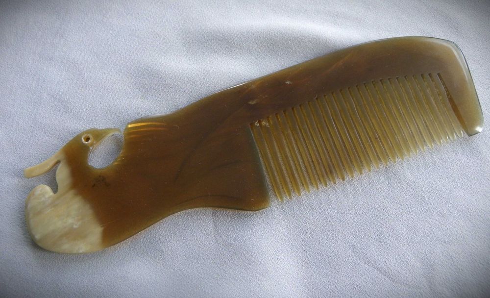 Азиатски гребен от биволски рог с птица Феникс