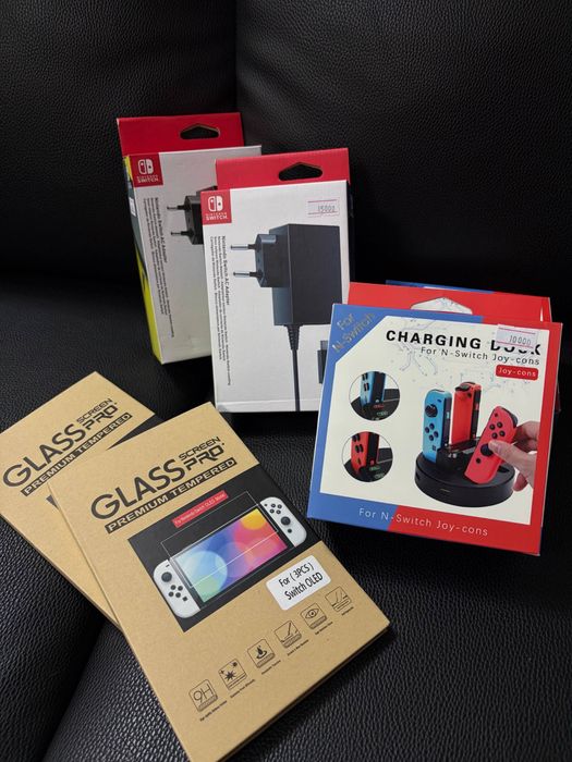 Аксессуары для Nintendo Switch —Док станций, Стекла, Зарядки