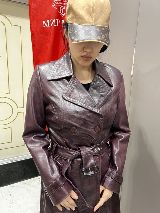 Плащ, сюртук тренч натуральная кожа Люкс