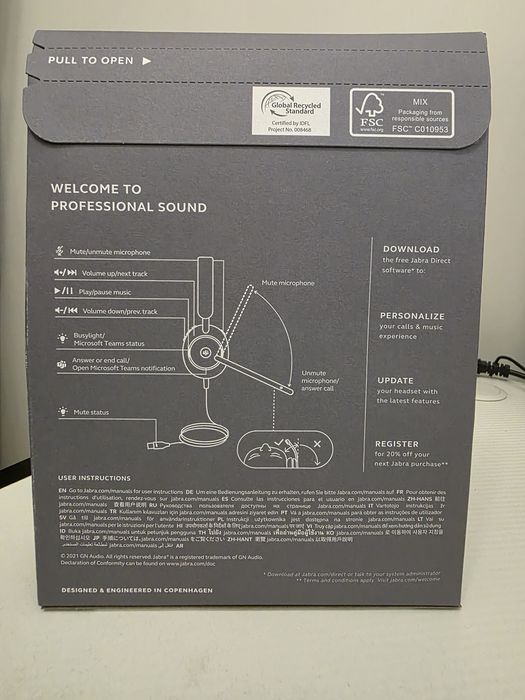 Jabra Evolve2 40 . гарнитура для офиса