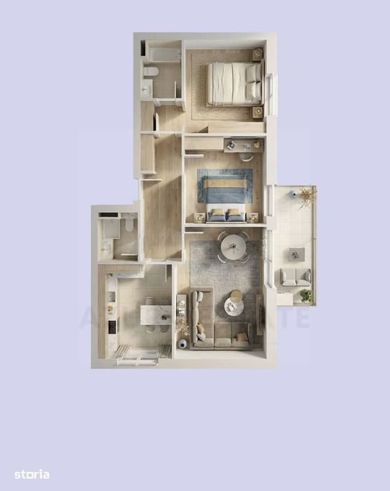 Apartament premium 76 mp utili 3 camere 2 bai etaj 2 Lacul lui Binder — fotografia 1