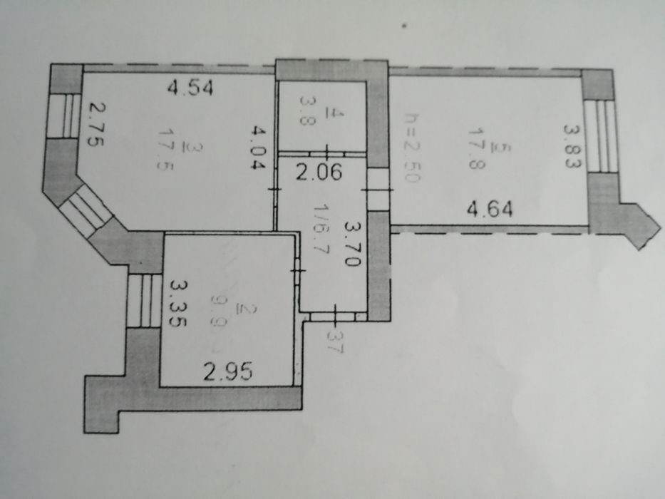 2-хкомнатная квартира. мкр.Юбилейный