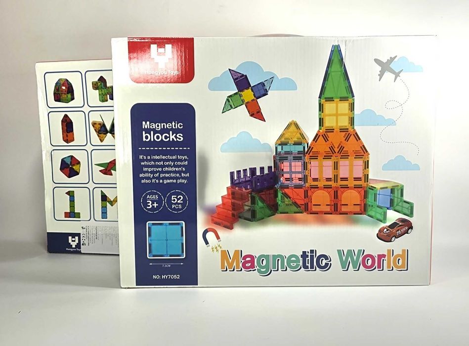 ДВА големи комплекта изцяло магнитни конструктори 104 ч. 79лв. (2х52)