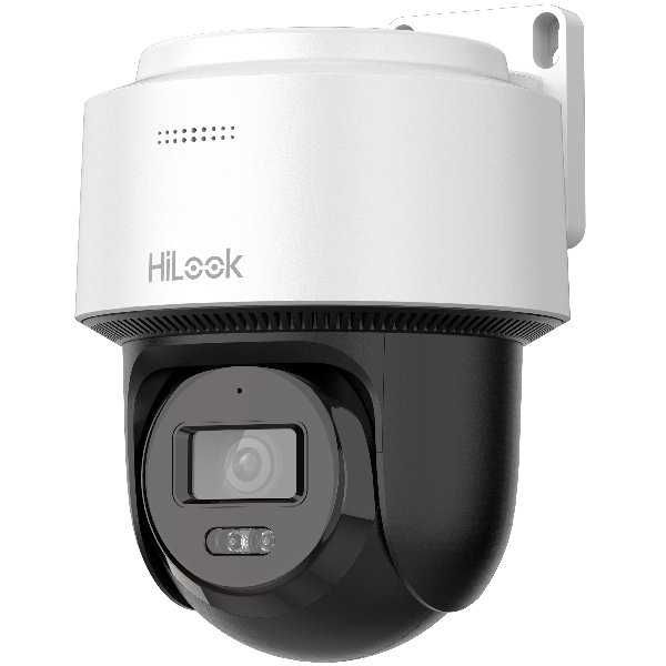Camera supraveghere video 4MP PoE rotativa IP PT Hikvision HiLook PTZ-N2C400M-DE IR 30m 2.8 mm slot card, microfon Noua