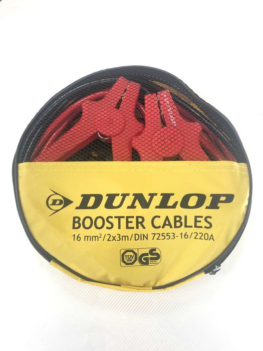 Dunlop стартови кабели, 3 м, сечение 16 кв.мм, 2 x 3 м, 220А, Германия