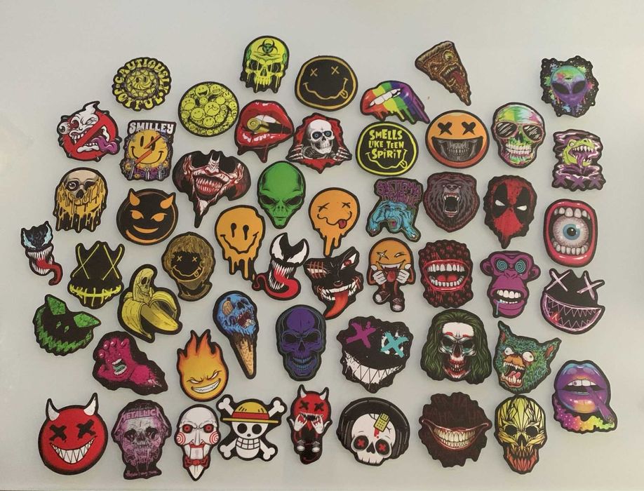 Стикери за декорация-50 бр Sceletons,Skulls,Horror/Черепи,Скелети,Пънк