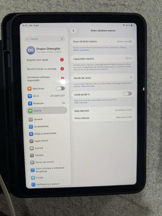 Tableta ipad A 16 aproape noua