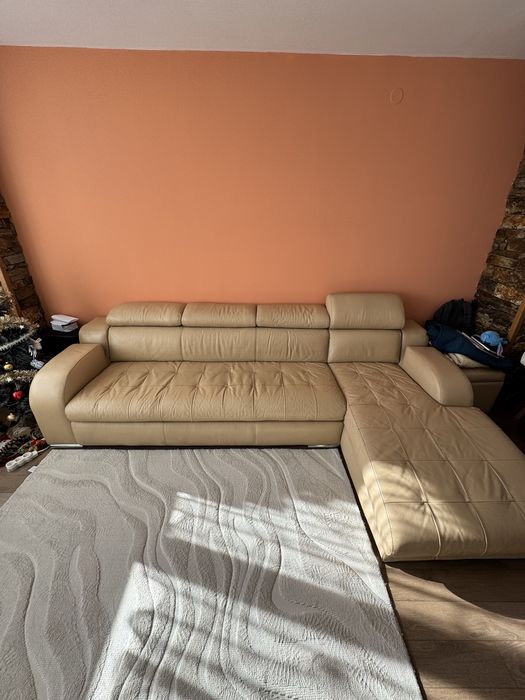 Диван естествена кожа / Кожен диван
