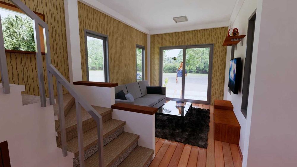 НА ИЗПЛАЩАНЕ - Двуетажна сглобяема къща с 4 спални, 160 кв. м