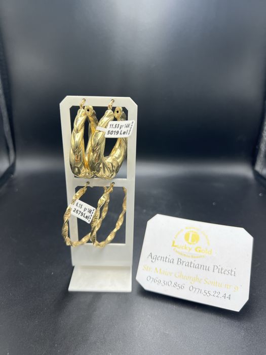 Cercei aur 14 k