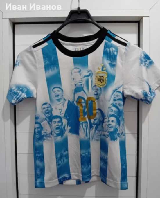Оригинална детска фланелка на Аржентина - световни шампиони - Меси