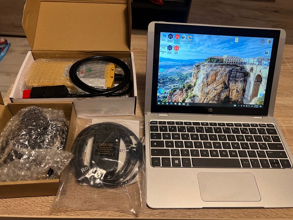 Kit tableta / laptop  Lenovo D330 + tester / diagnoză delphi 2021 + VCDS 2025