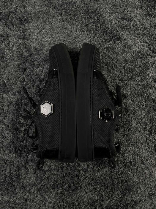 Philipp Plein Leather Lo-Top Hexagon Sneakers Мъжки Обувки