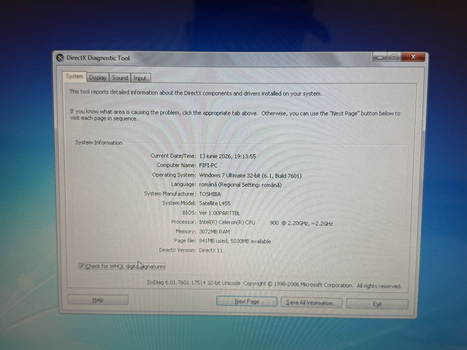 Vand urgent laptop stare excelenta nu e spart/lovit