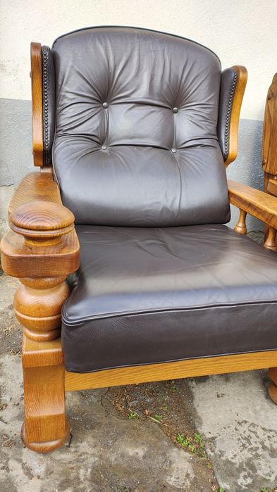 Кожени фотьойли от масивно дърво