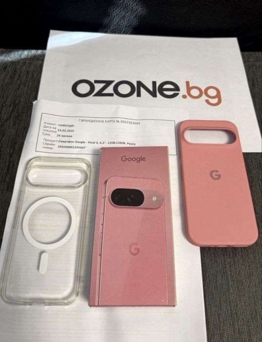 КАТО НОВ 128GB Google Pixel 9 Гаранция Ozone 2027 Peony | Pink | Розов