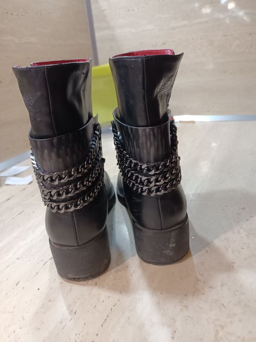 Черни боти, естествена кожа