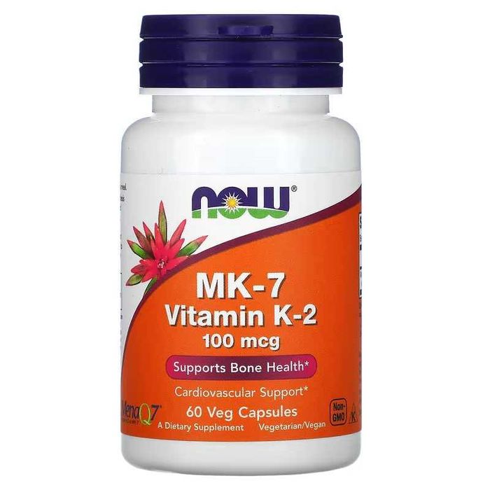 NOW Foods MK-7 Vitamin K-2 , 100 mcg и 300 mcg NOW MK-7 K2 МК7 МК 7
