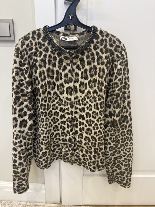 Кардиган zara, принт леопард