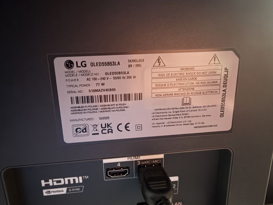 Televizor OLED LG 55B53LA 139cm