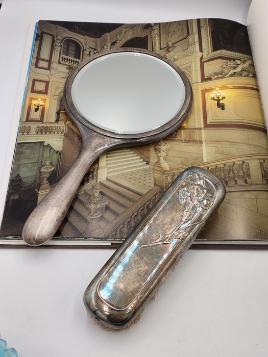 GERO 90GERO 90, Антикварен дълбоко посребрен комплект арт деко