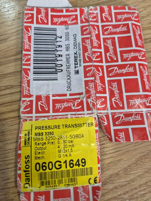Преобразователь давления Danfoss mbs 3250.