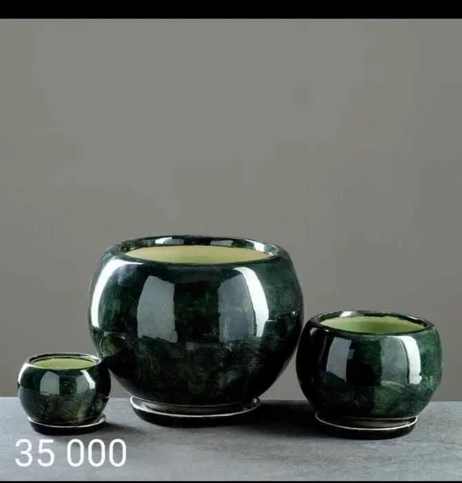 Керамические горшки для растений штучные и наборы