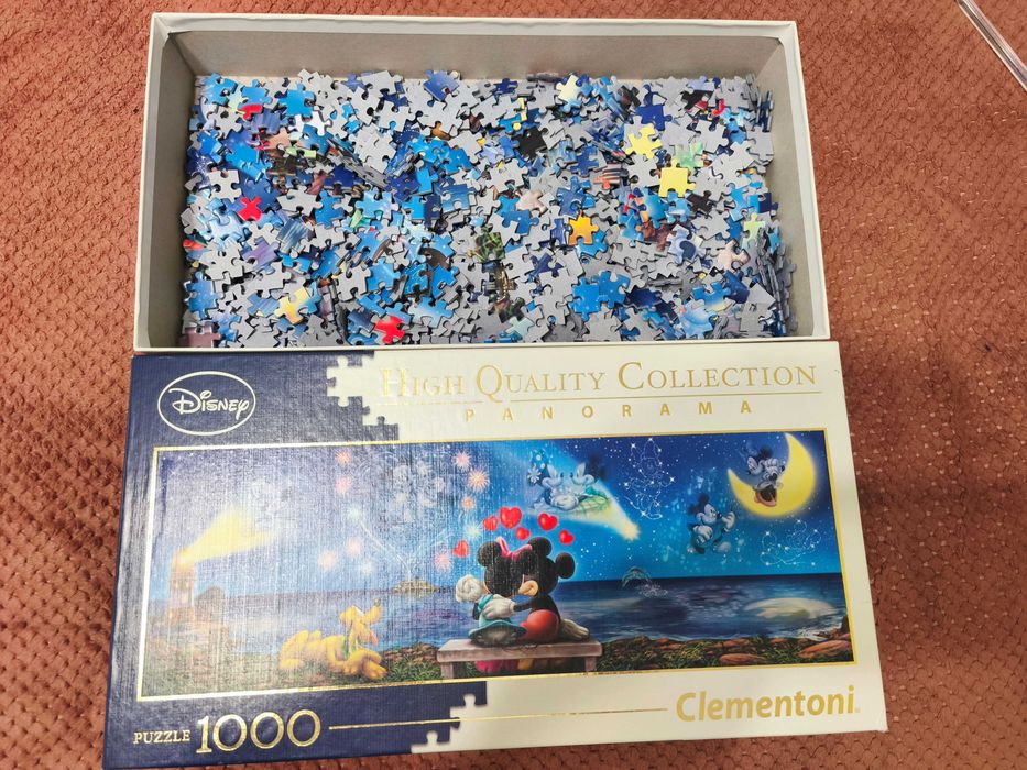 4 Puzzle  Mickey (Panorama si Frieds), Turn Eiffel si Notre Dame