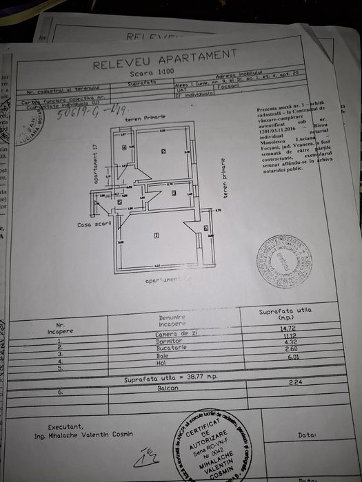 Vând apartament zona sud Focșani