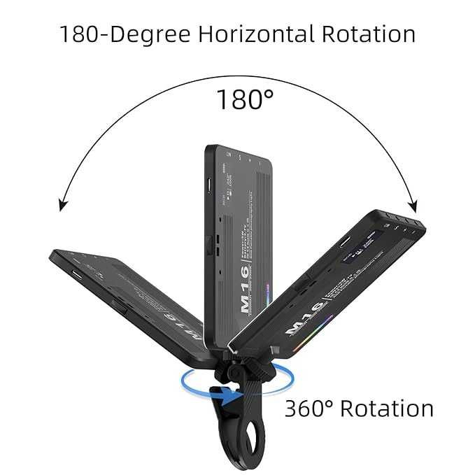 Преносими светлини за камера "Desiontal" M16 RGB,3000-9900K,1500mAh