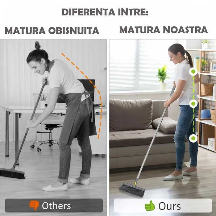 Set Matura si Faras Coada de Aluminiu Reglabila 130cm Faras Pliabil