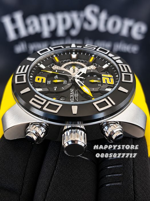 INVICTA Pro Diver Yellow strap 50 mm,. Инвикта нов мъжки часовник