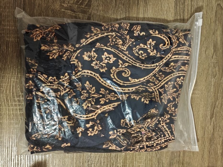 Pantaloni palazzo damă cu imprimeu elegant – Mărimea L