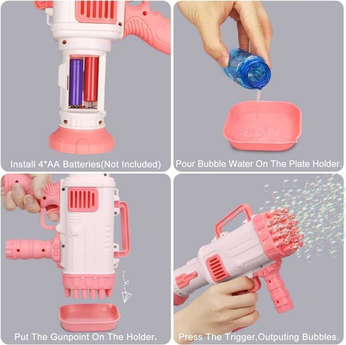 Машина за сапунени мехурчета – Базука (Bubble Gun Bazooka)
