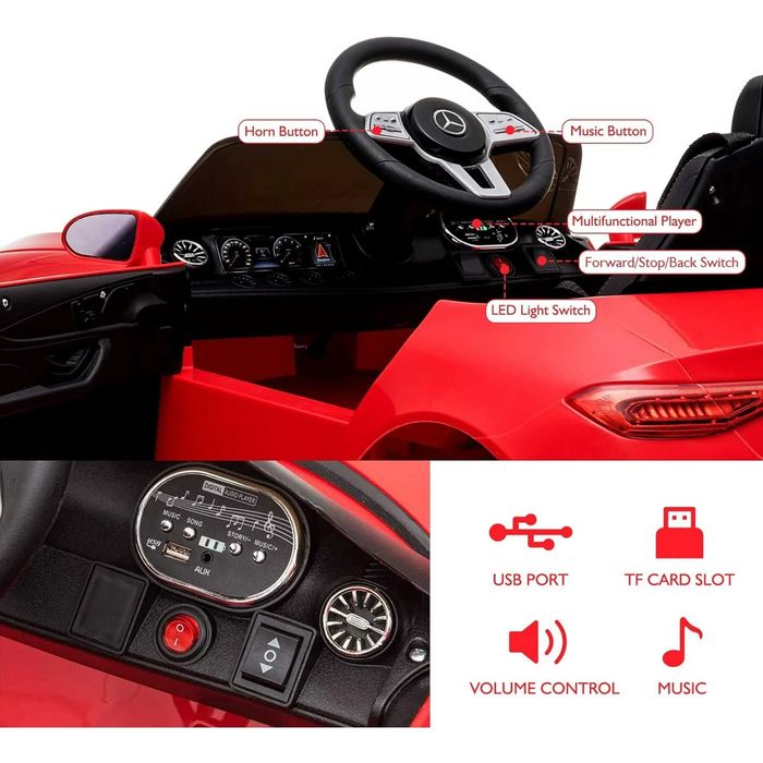 Акумулаторна кола Mercedes Benz CLS350 Металик боя 12V с меки гуми.