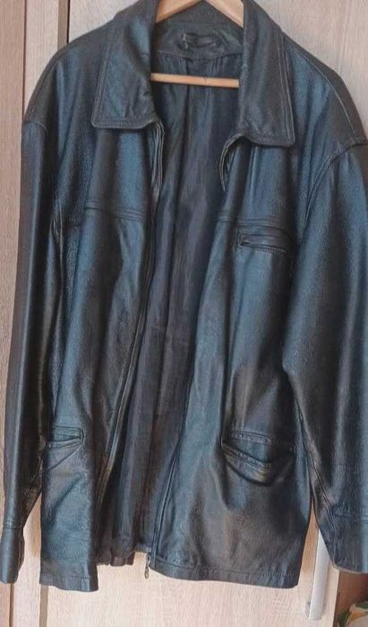 Geaca  barbatesca de piele facuta la comanda marime xxl 52-54