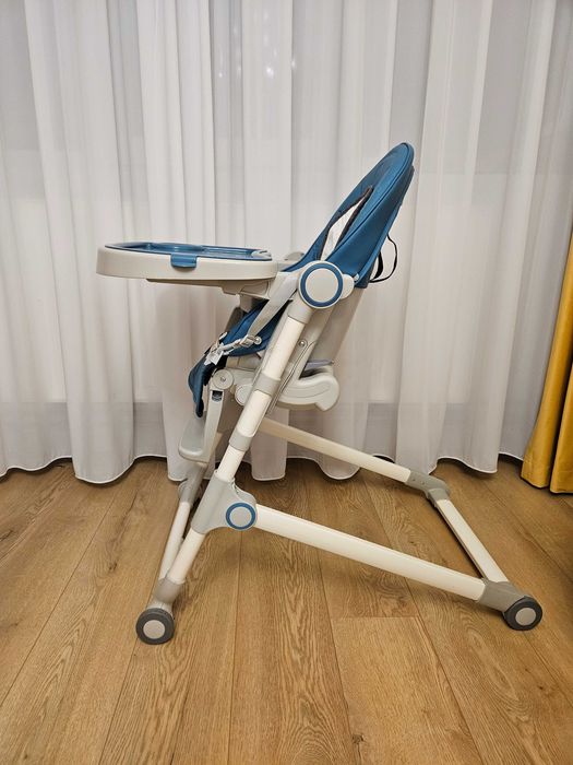 De vanzare Lionelo - Scaun de masa Reglabil Cora Ocean Pliabil din Metal, Plastic, Bumbac, Albastru