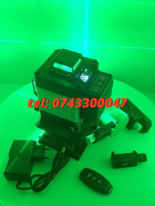 Nivela Laser Profesional Hilda 16 Linii 360 Grade Raza 25m