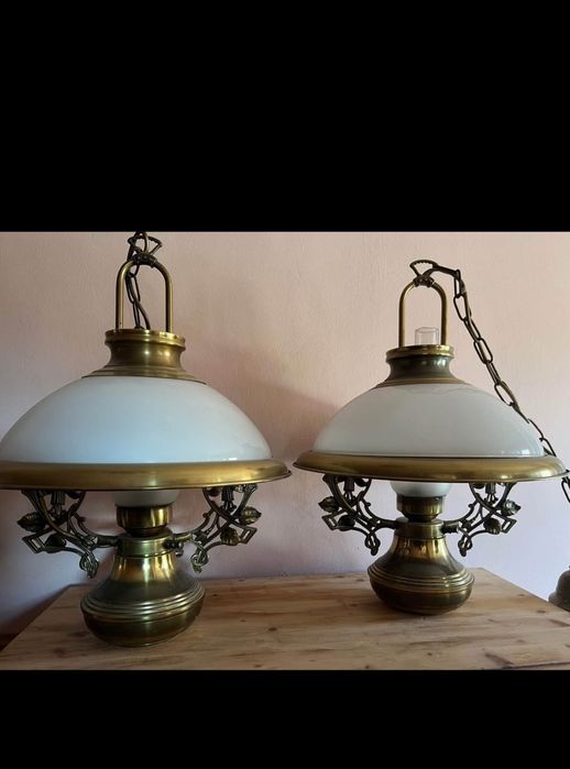 Lustre vintage electrice ,alma si sticla