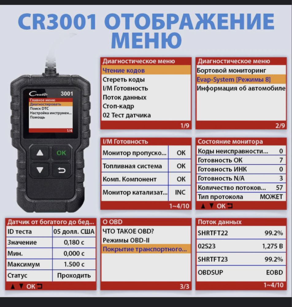 LAUNCH CR3001 автомобильный диагностический сканер: 380 000 сум ...