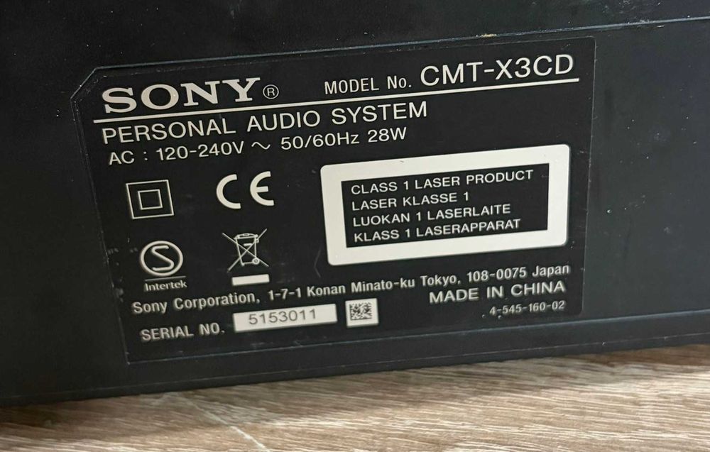 Bluetooth Колонкa Sony CMT-X3CD Micro system