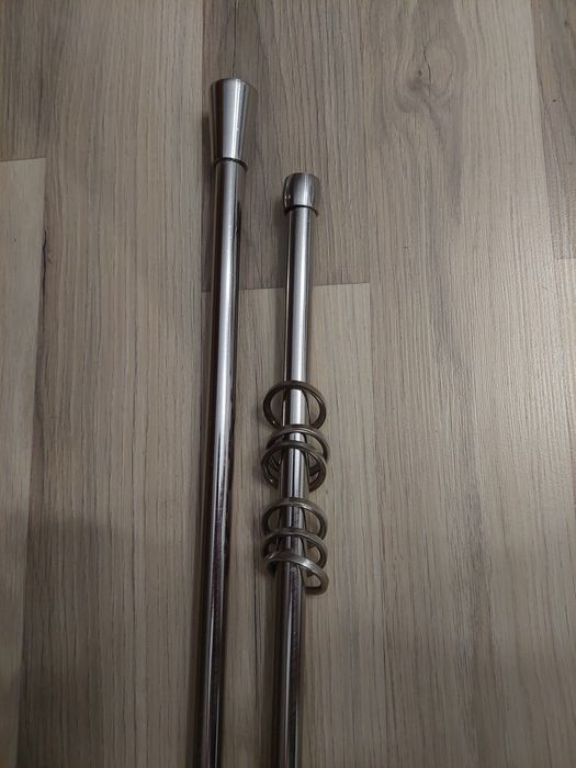 Корниз двоен тръбен, метален, хром 240 см