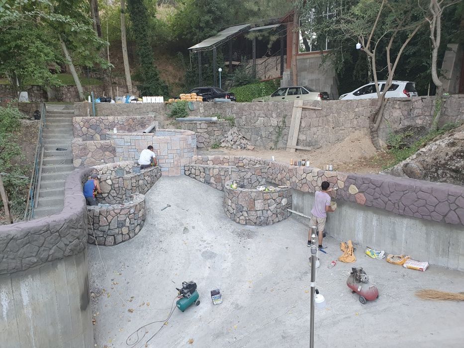 Пруд водопад ручей бассейн фонтан строительство