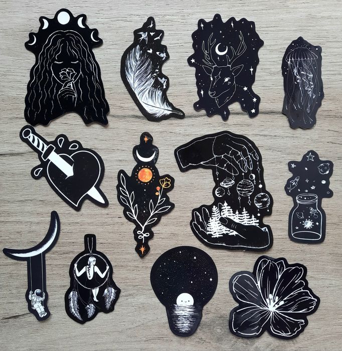 Стикеры/наклейки на тему готики