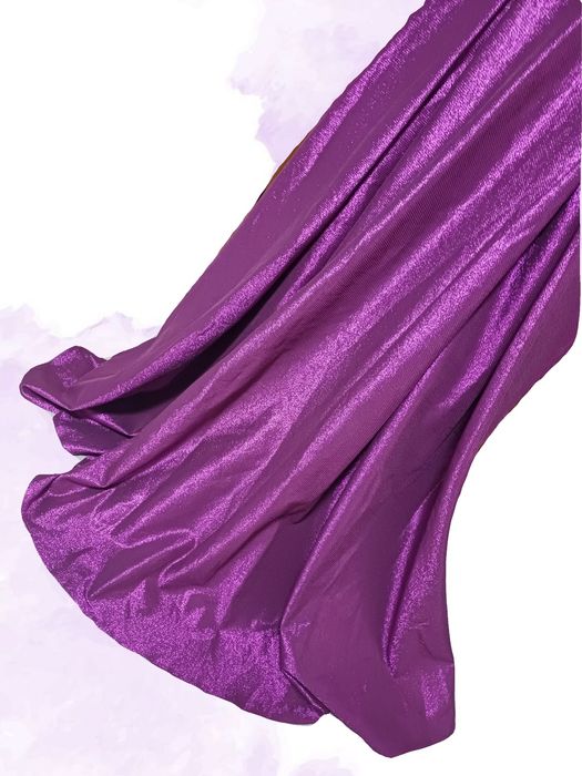 Rochie lungă mov sclipitoare de bal