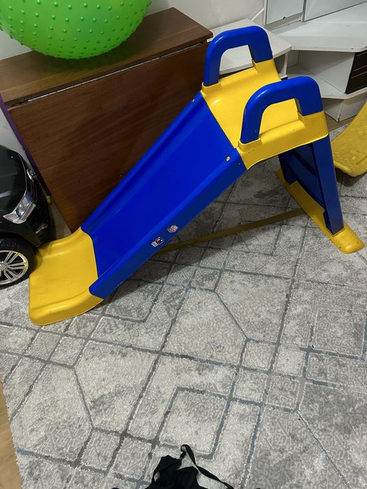 Горка качеля батут