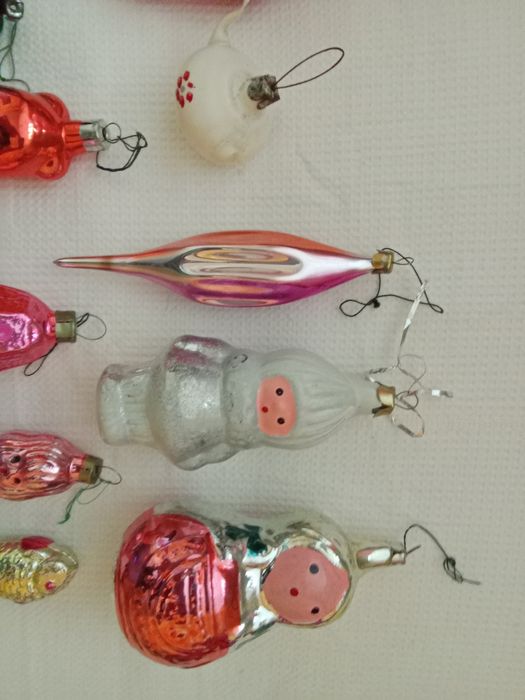 Ёлочные игрушки СССР ( картонаж и стеклянные )