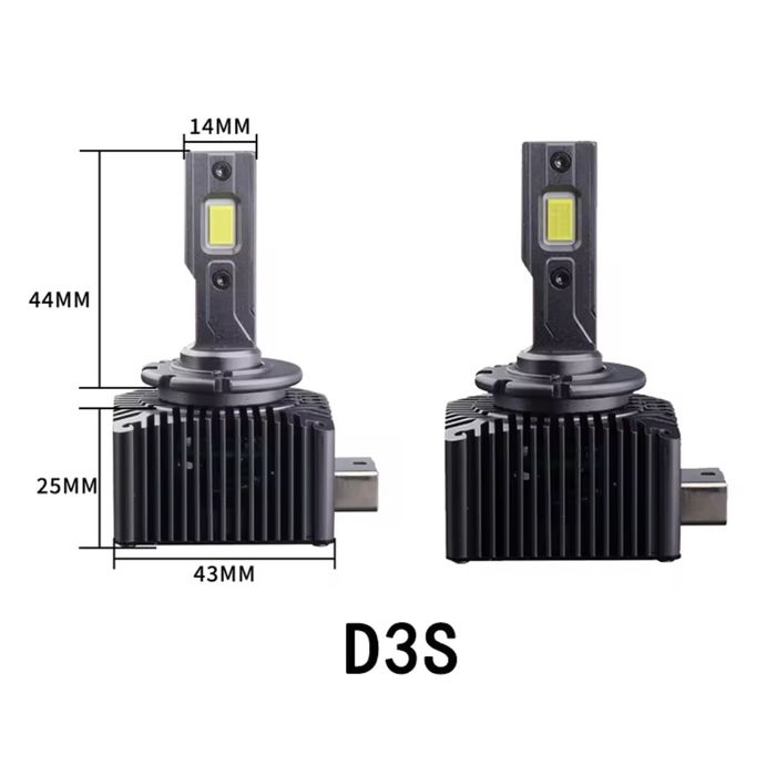 Set 2 Becuri LED Faruri D3S CANBUS 70W 30000LM 6000K Conversie HID LED