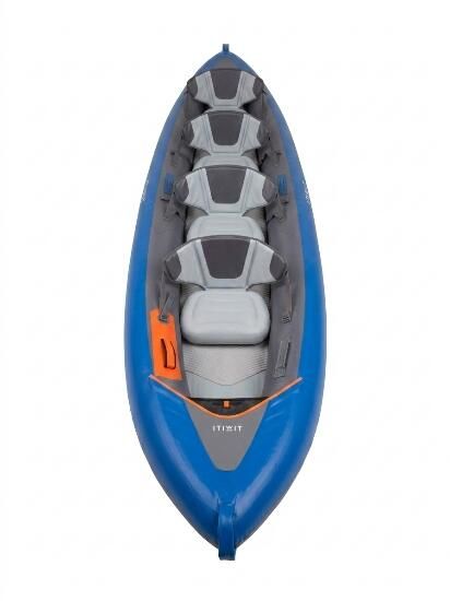 Caiac-canoe gonflabil 4 locuri X100+ Husă - produs resigilat Decathlon